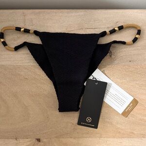 Vix Paula Hermanny Maiori Layla Black Textured Bikini Bottom